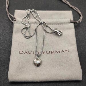 David Yurman Silver and Gold Heart Necklace